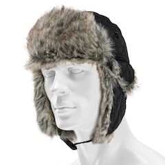 Mil-Tec Winter Faux-Fur Hat - Black