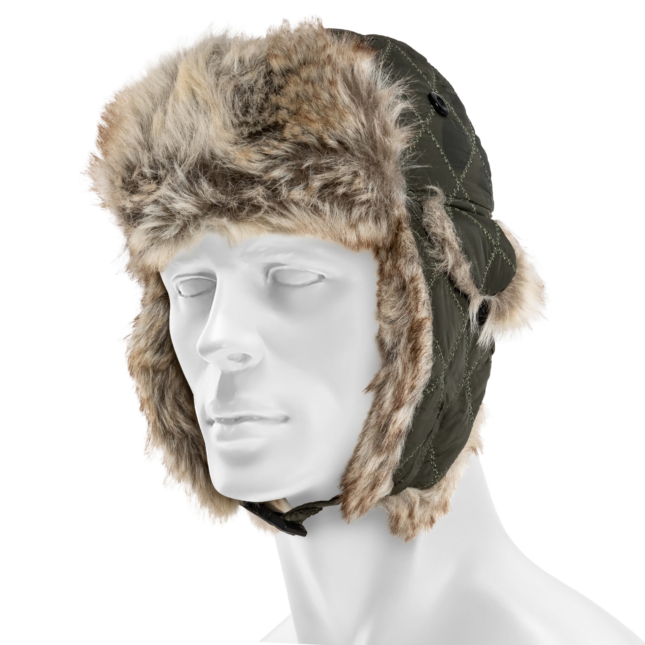 Mil-Tec Winter Faux-Fur Hat - Olive