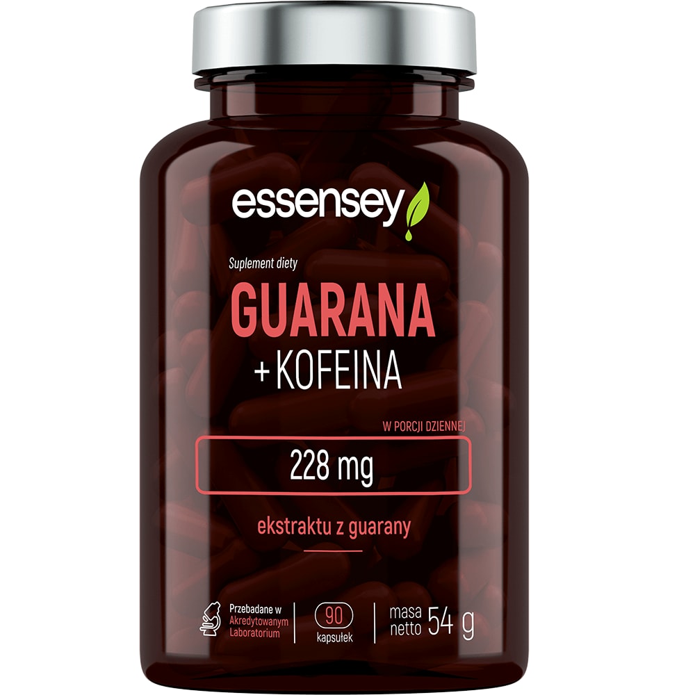 Guarana + Caffeine Essensey 90 capsules - dietary supplement