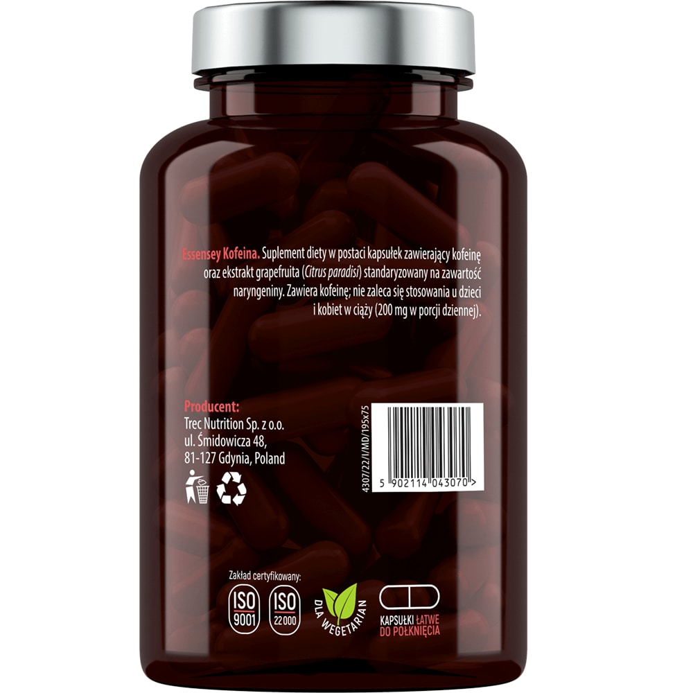 Caffeine Essensey 120 capsules - food supplement