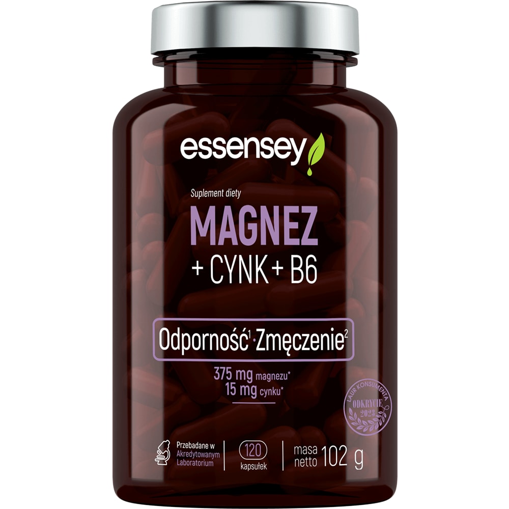 Magnesium + Zinc + B6 Essensey 120 capsules - food supplement