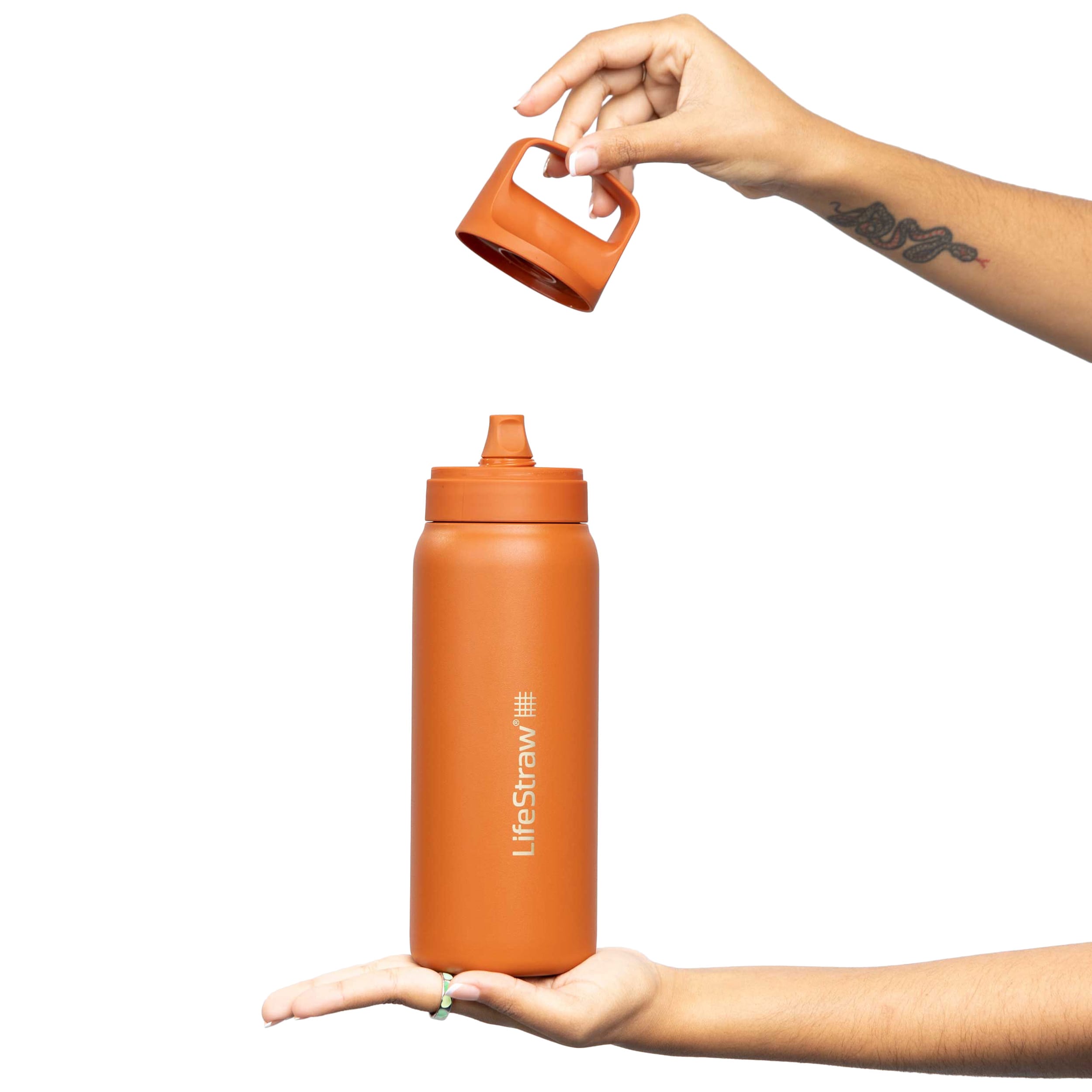 LifeStraw Go 2.0 Filter Stainless Steel 700 ml Bottle - Kyoto Orange