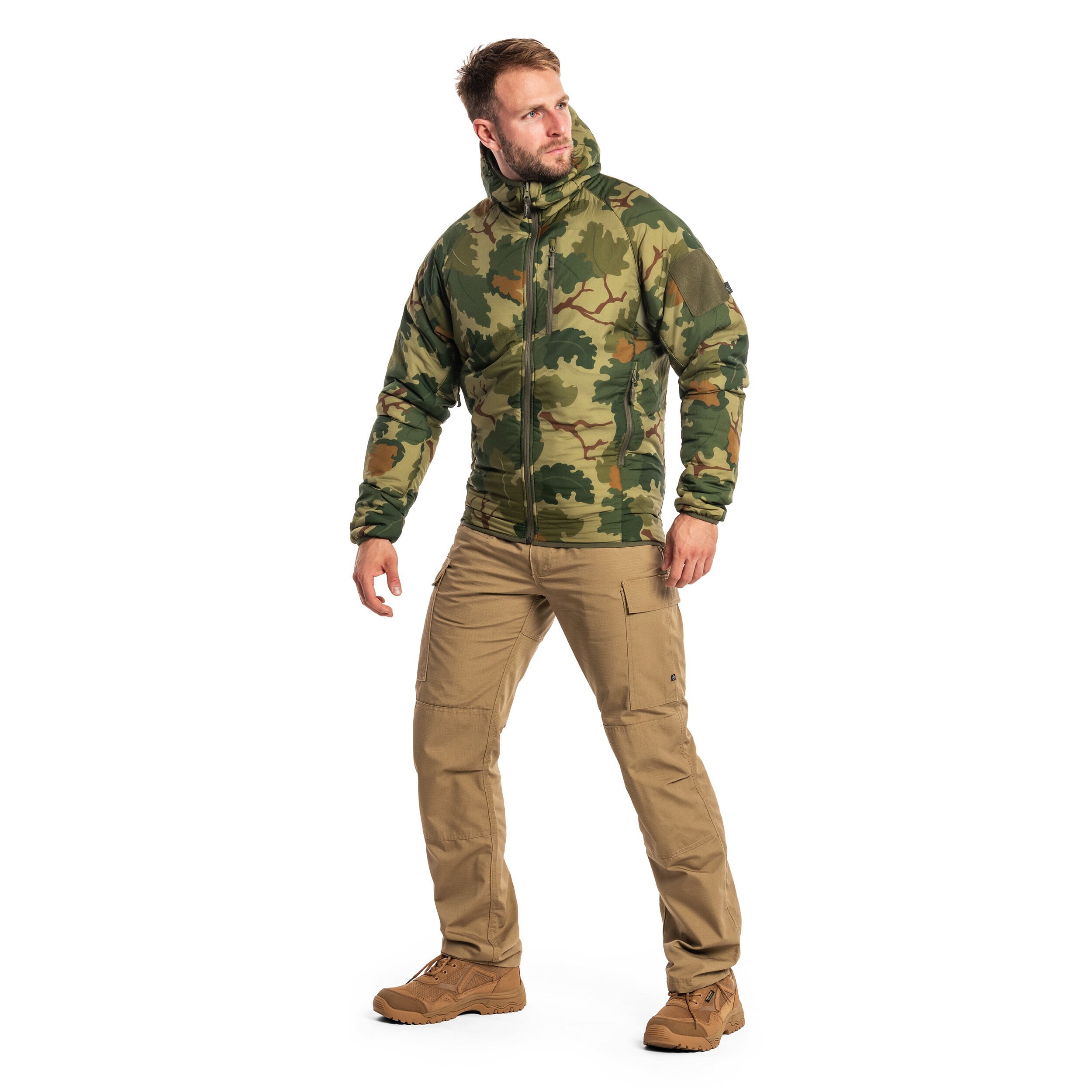 Helikon Wolfhound Hoodie Reversible Jacket - Mitchell Camo Leaf/Mitchell Camo Clouds