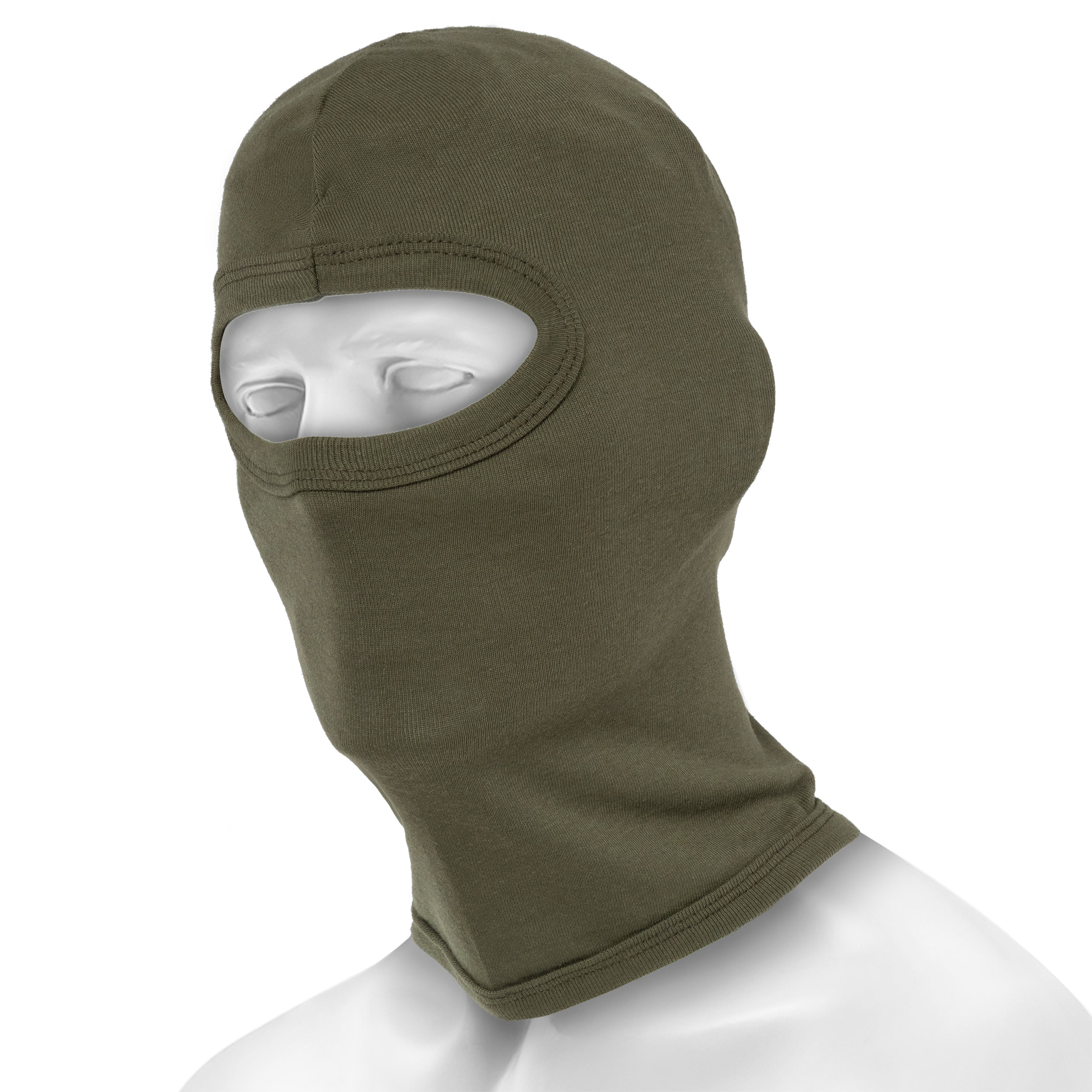 Mil-Tec Fine Ribbed Balaclava with 1 hole - OD Green