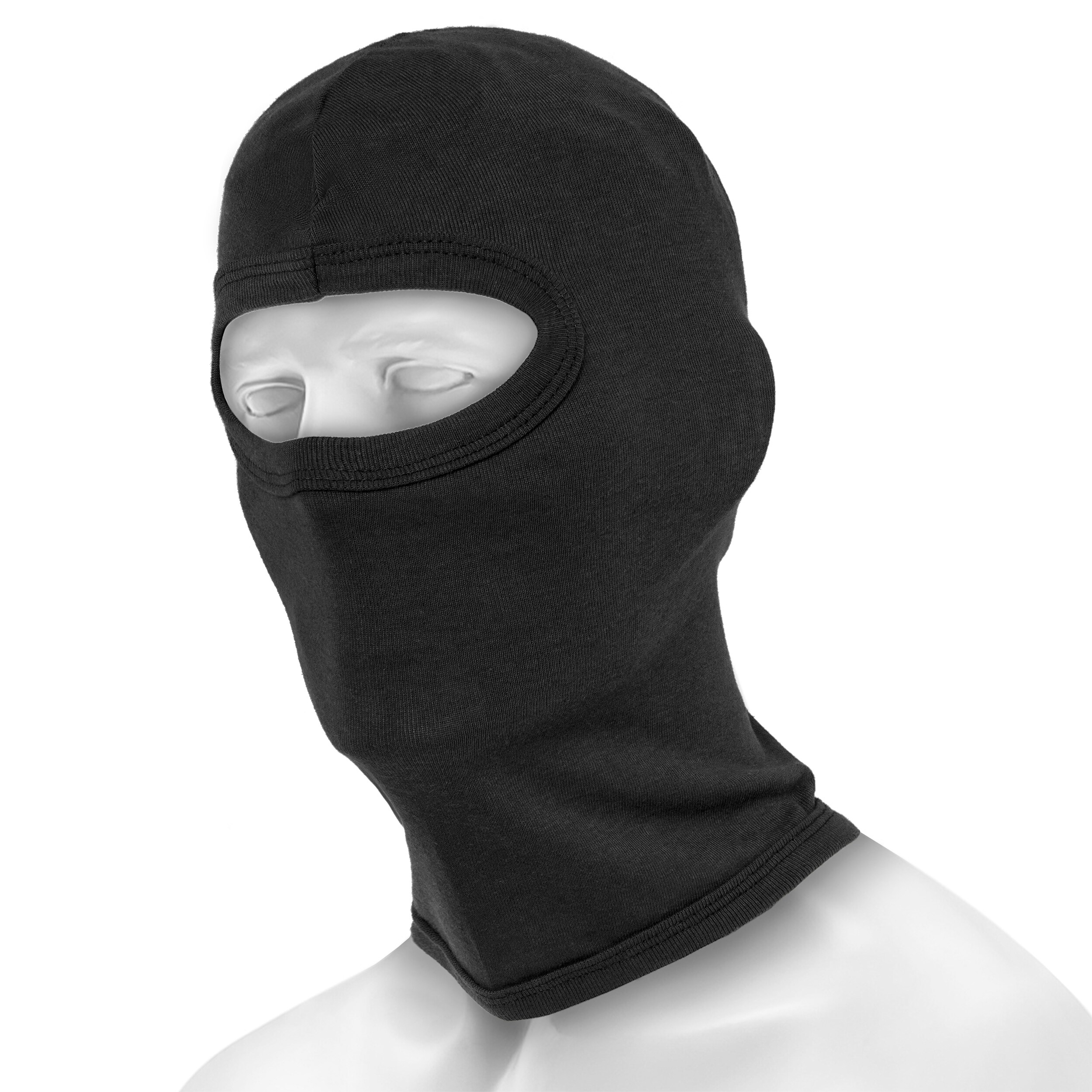 Mil-Tec Fine Ribbed 1-Hole Balaclava - Black