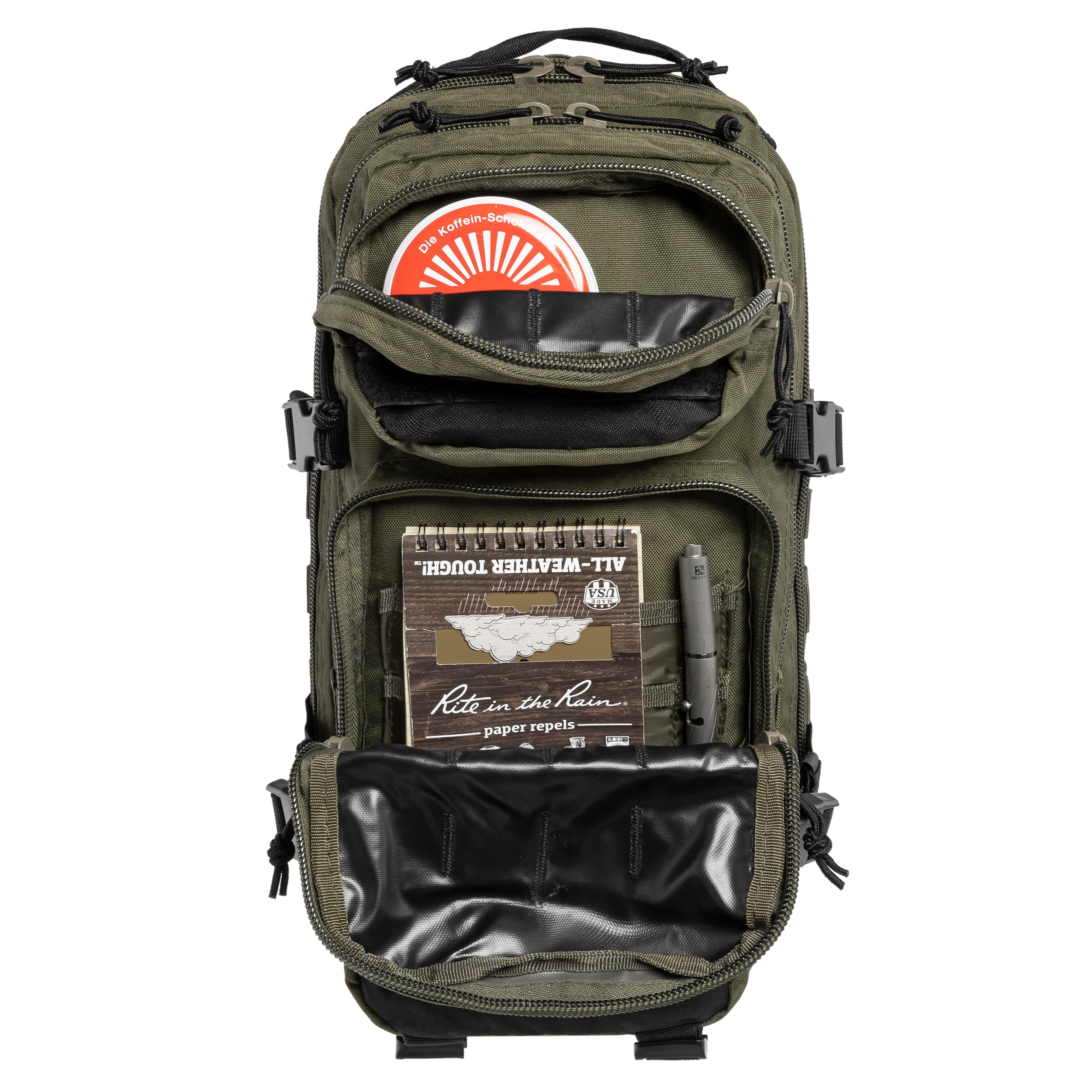 Mil-Tec Small Assault Pack Backpack 20 l - Ranger Green/Black