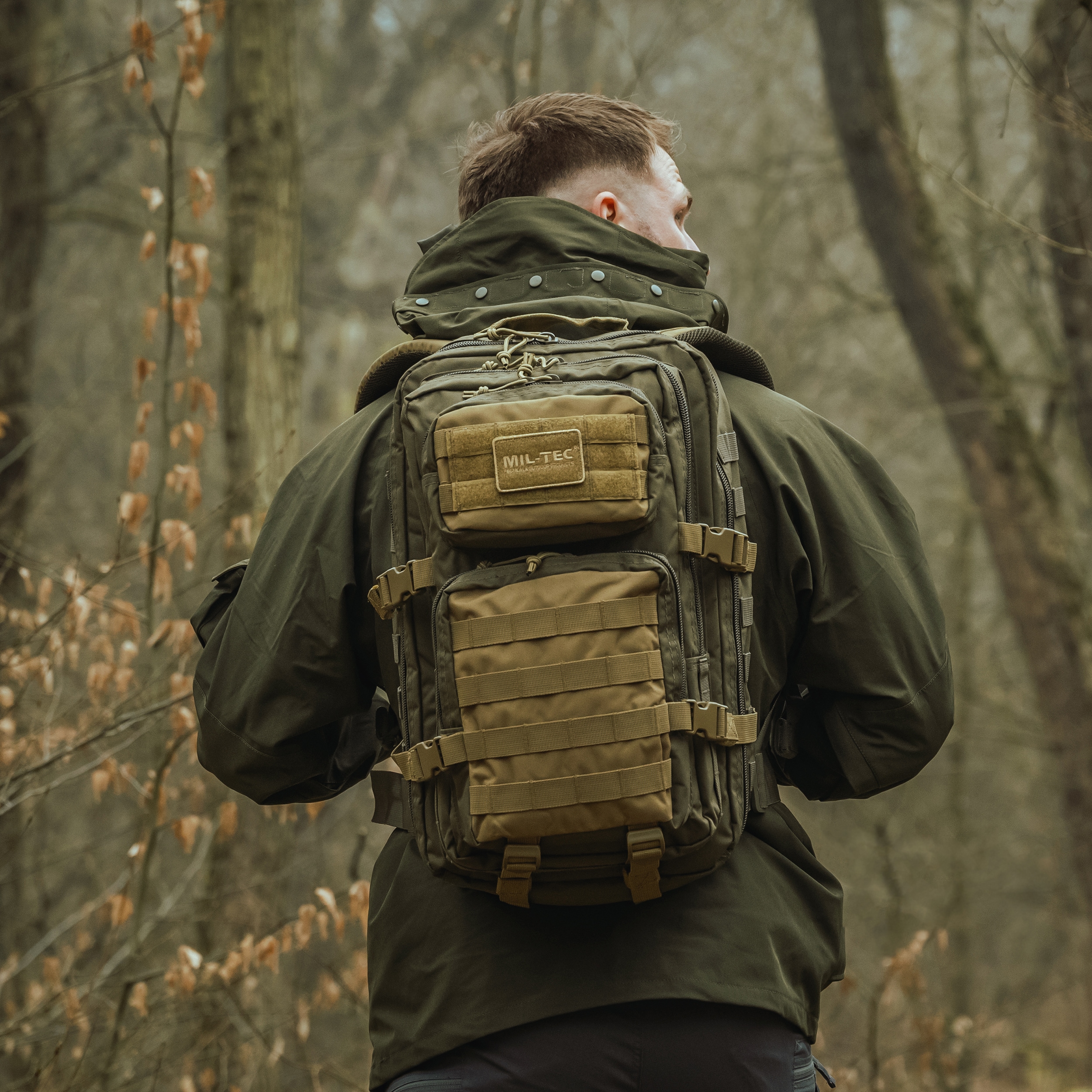 Mil-Tec Small Assault Pack Backpack 20 l - Ranger Green/Coyote