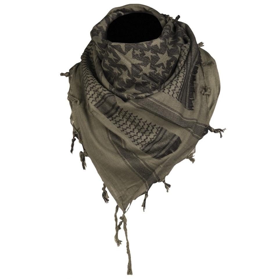 Mil-Tec Stars Protective Scarf - Olive/Black