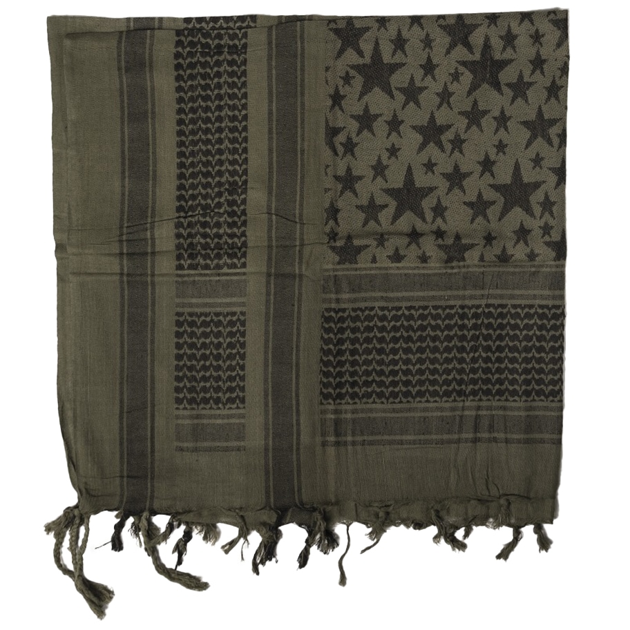 Mil-Tec Stars Protective Scarf - Olive/Black