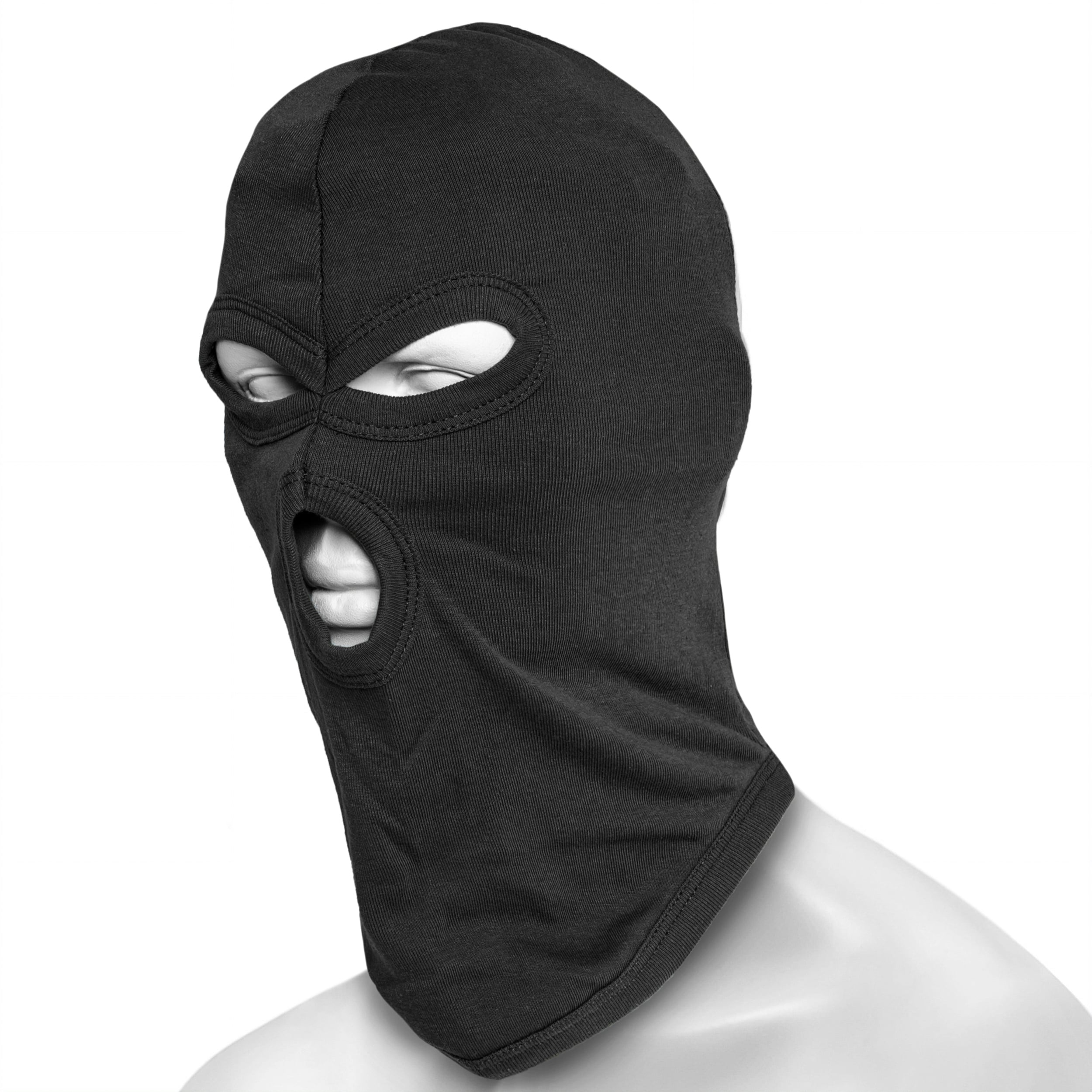 Mil-Tec Cotton Balaclava with 3 holes - Black