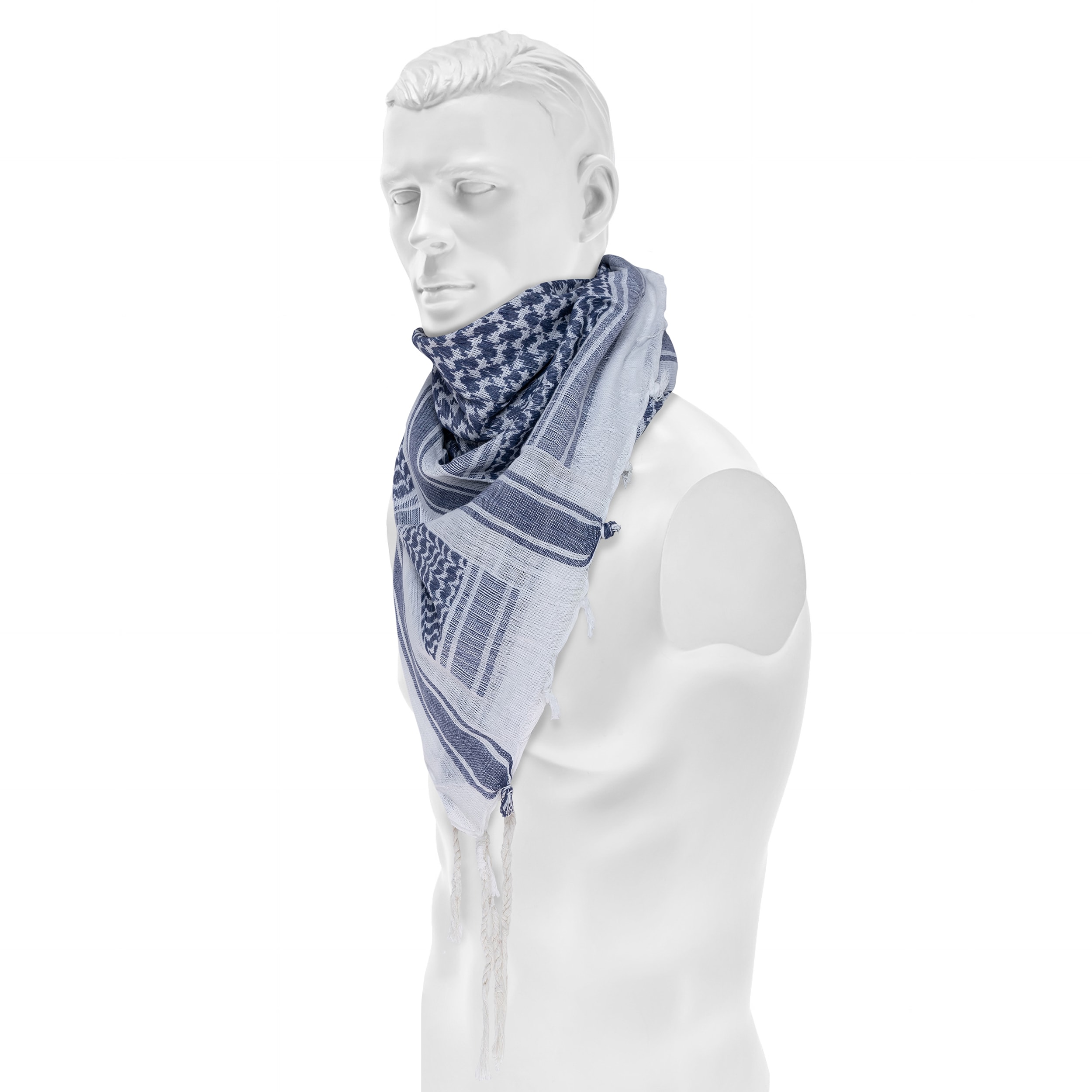 Mil-Tec Shemagh Protective Scarf - White/Blue