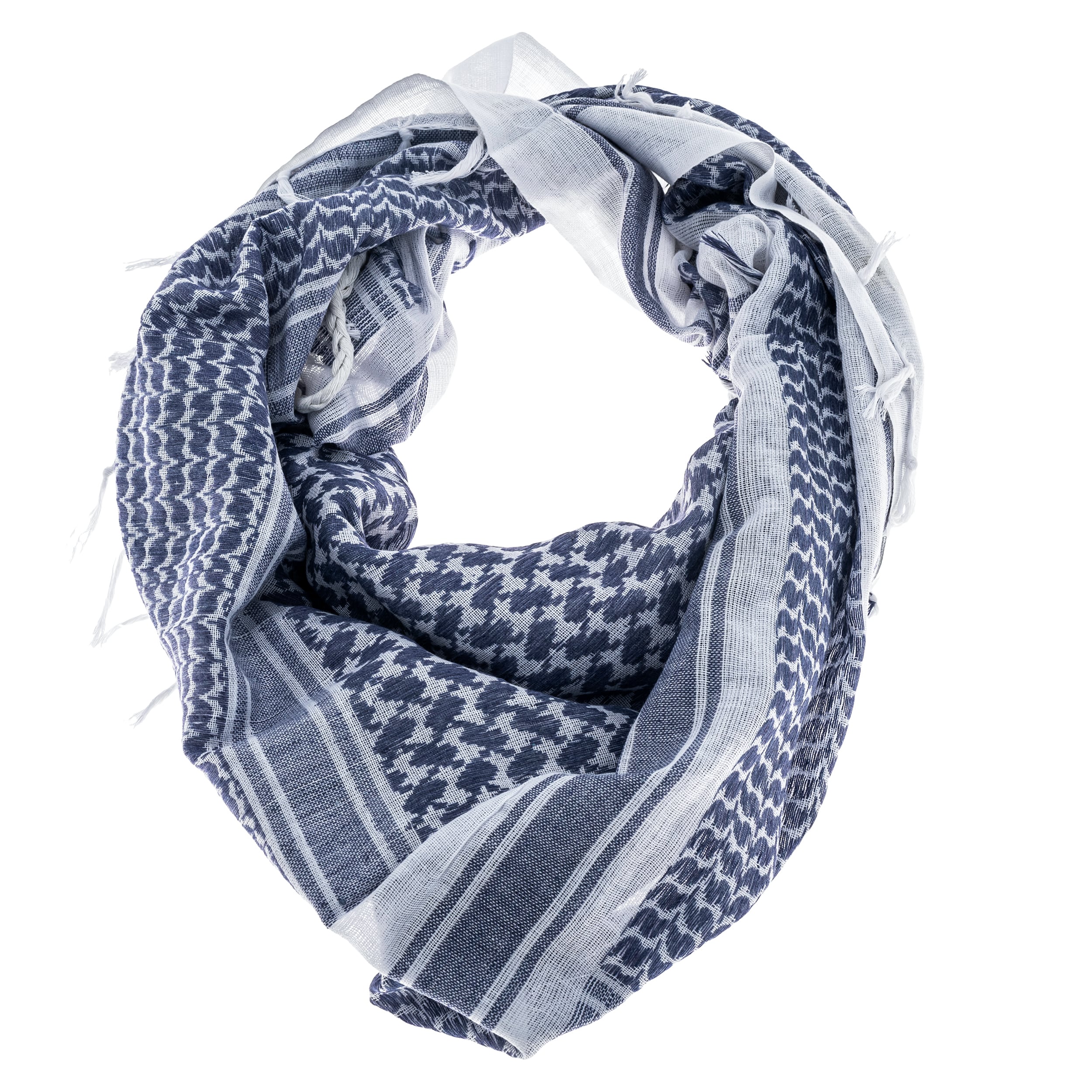 Mil-Tec Shemagh Protective Scarf - White/Blue