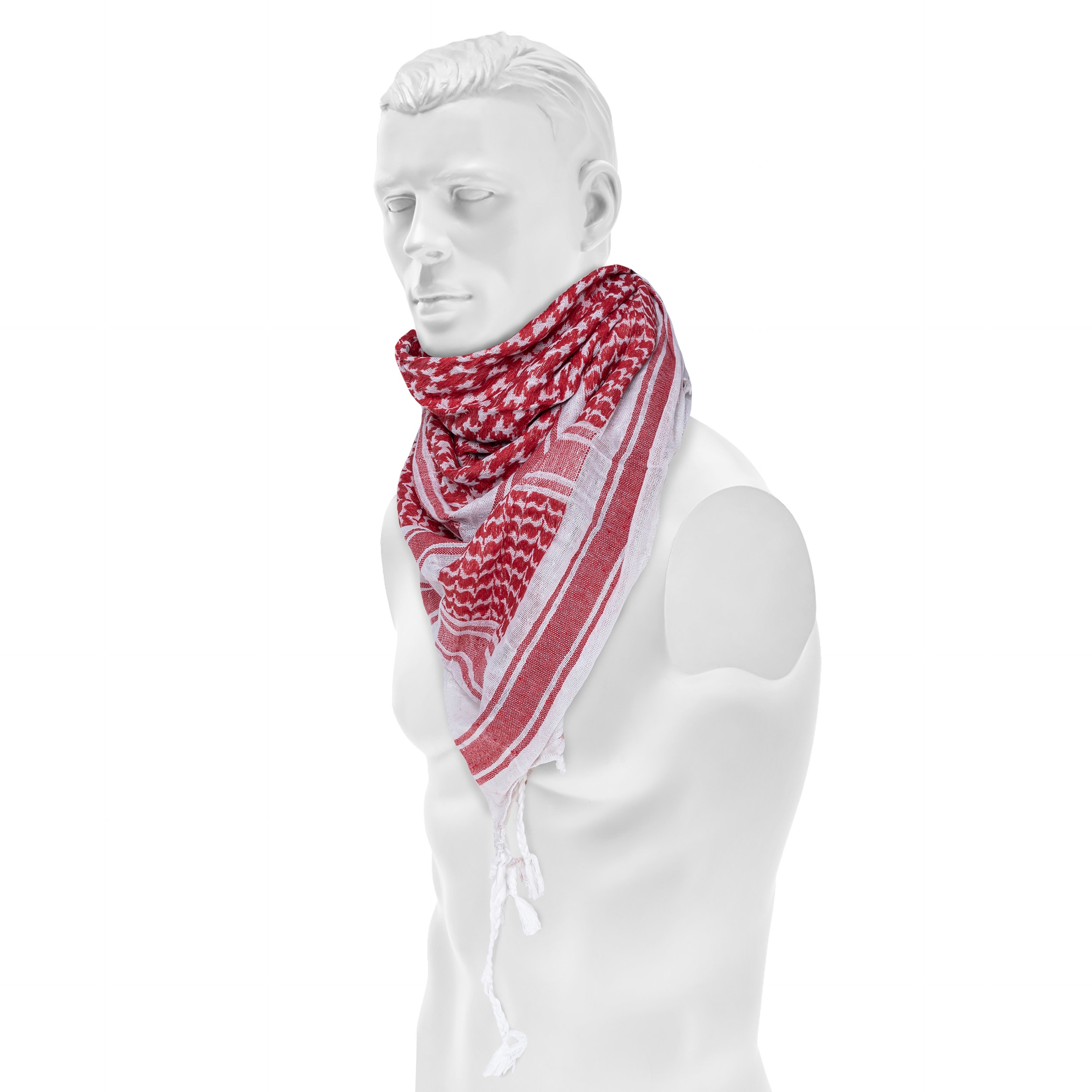 Mil-Tec Shemagh Protective Scarf - White/Red