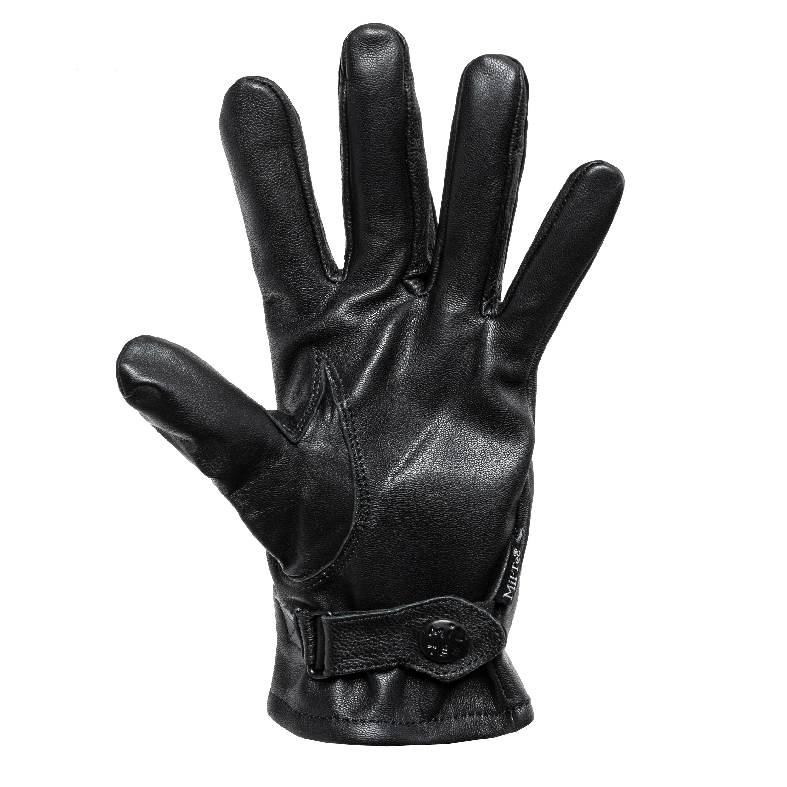 Mil-Tec Lined Leather Gloves - Black