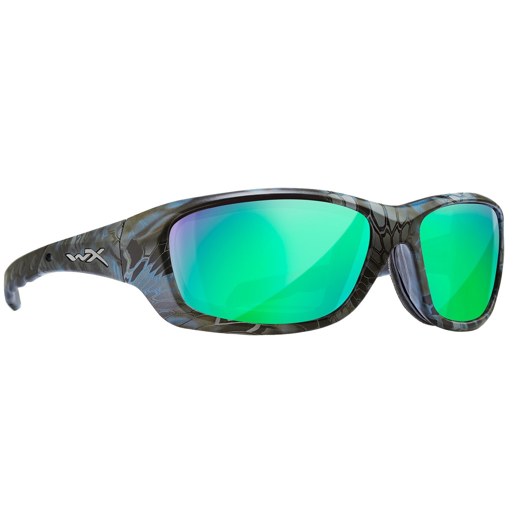 Wiley X Gravity Tactical Glasses - Captivate Polarized Green Mirror / Kryptek Neptune