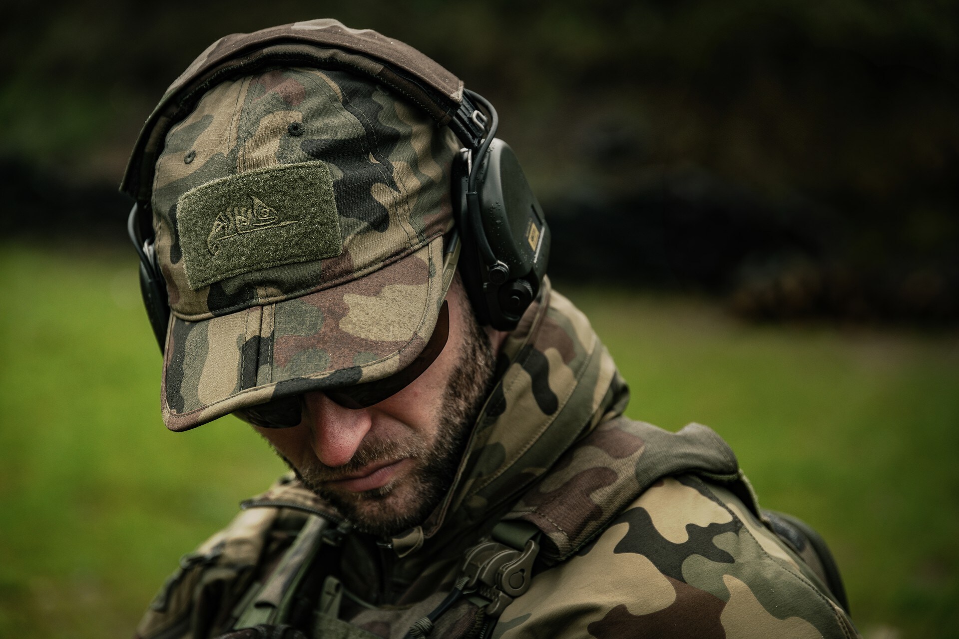 Helikon Folding PolyCotton Rip-Stop Cap with Velcro - wz.93 Pantera PL Woodland