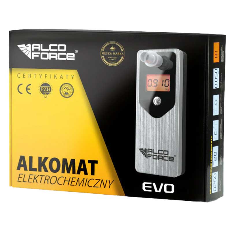 AlcoForce Evo Silver breathalyzer