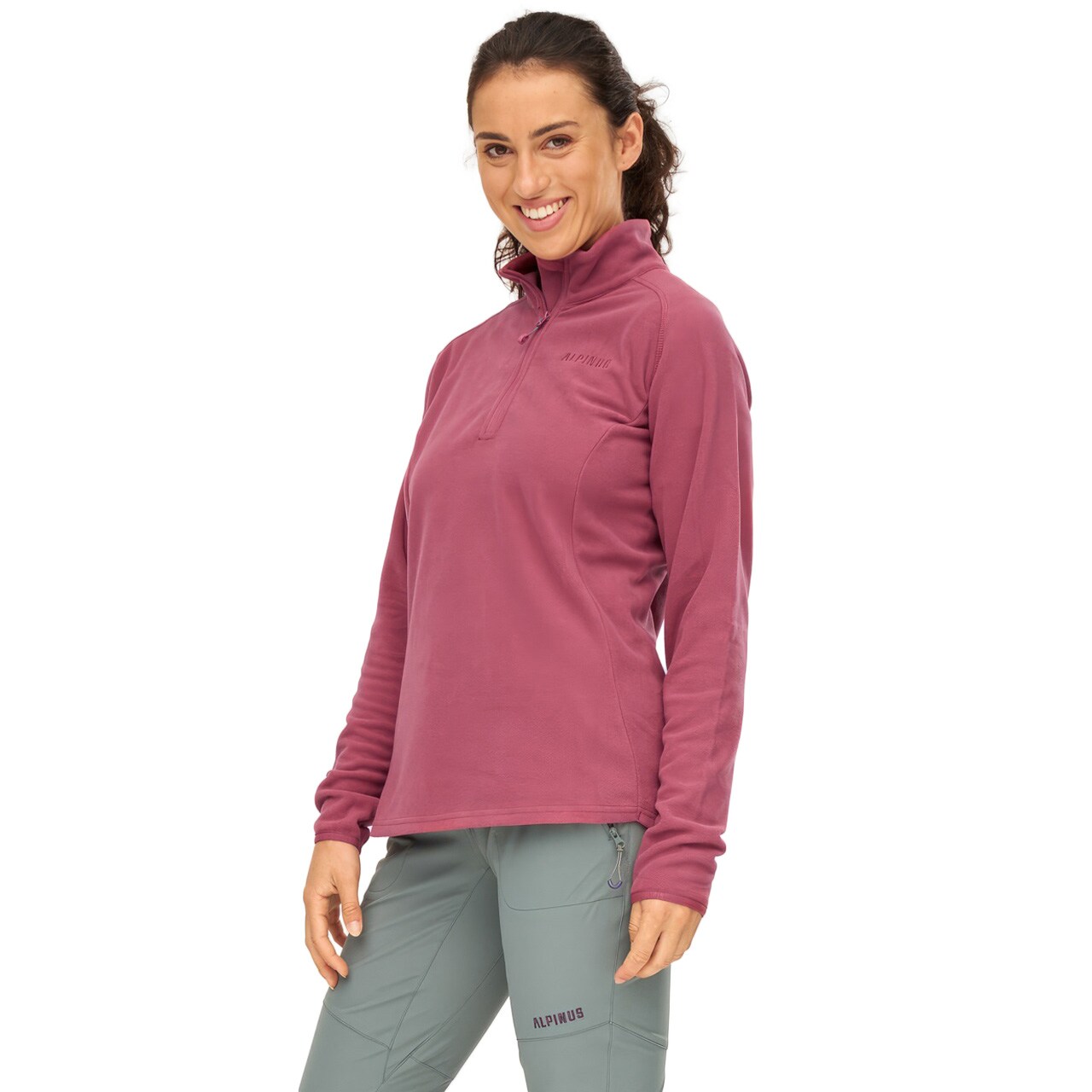 Alpinus Tactical 1/3 Zip Lucania Women's fleece - Pink