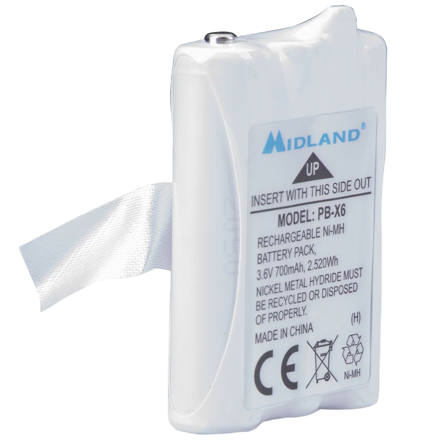 Midland PB-X6 Ni-MH 700 mAh Battery for XT50/XT60 Radios