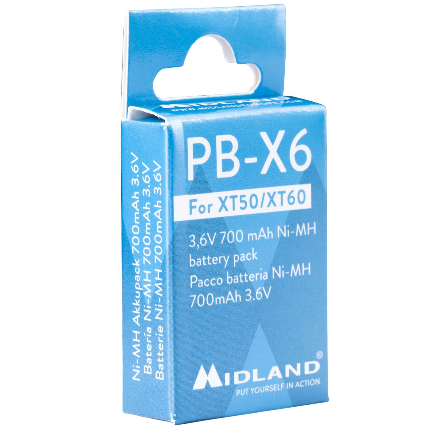 Midland PB-X6 Ni-MH 700 mAh Battery for XT50/XT60 Radios