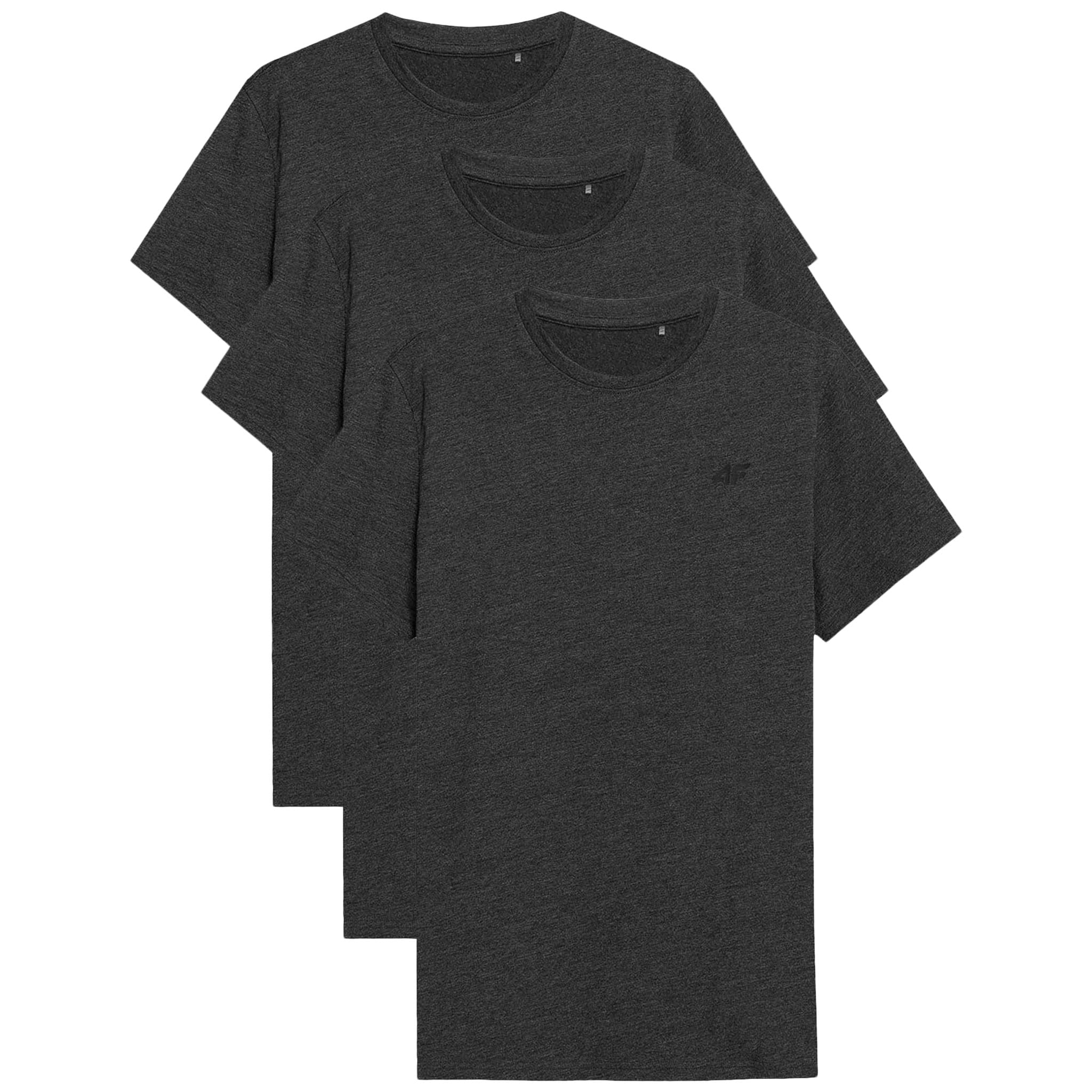 4F TTSHM536 T-shirt Dark Grey Melange - 3 pcs.