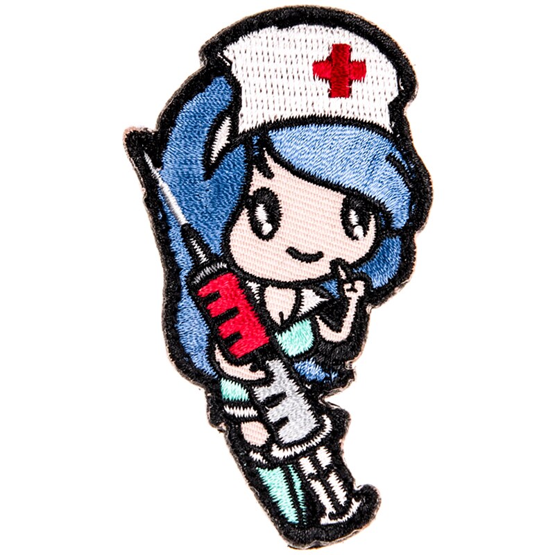 Mil Spec Monkey Nurse Girl Morale Patch - Blue