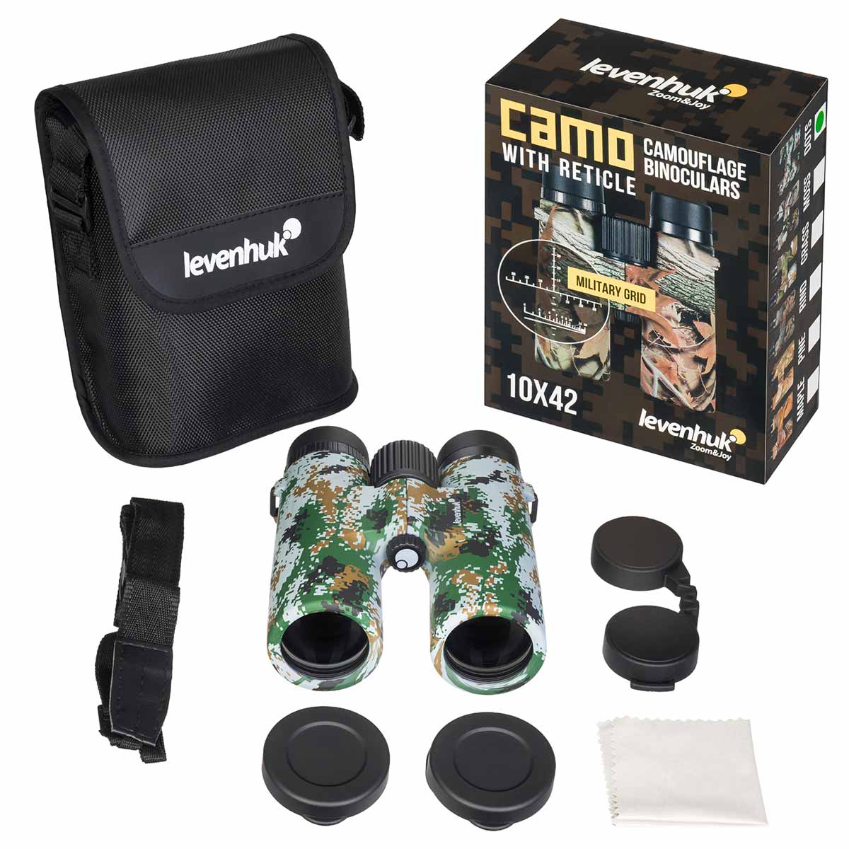 Levenhuk Camo 10x42 Binoculars with Reticle - Dots