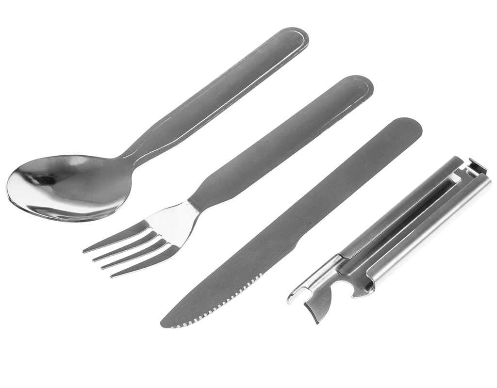 Badger Outdoor Military Steel 4MCS Utensil Set