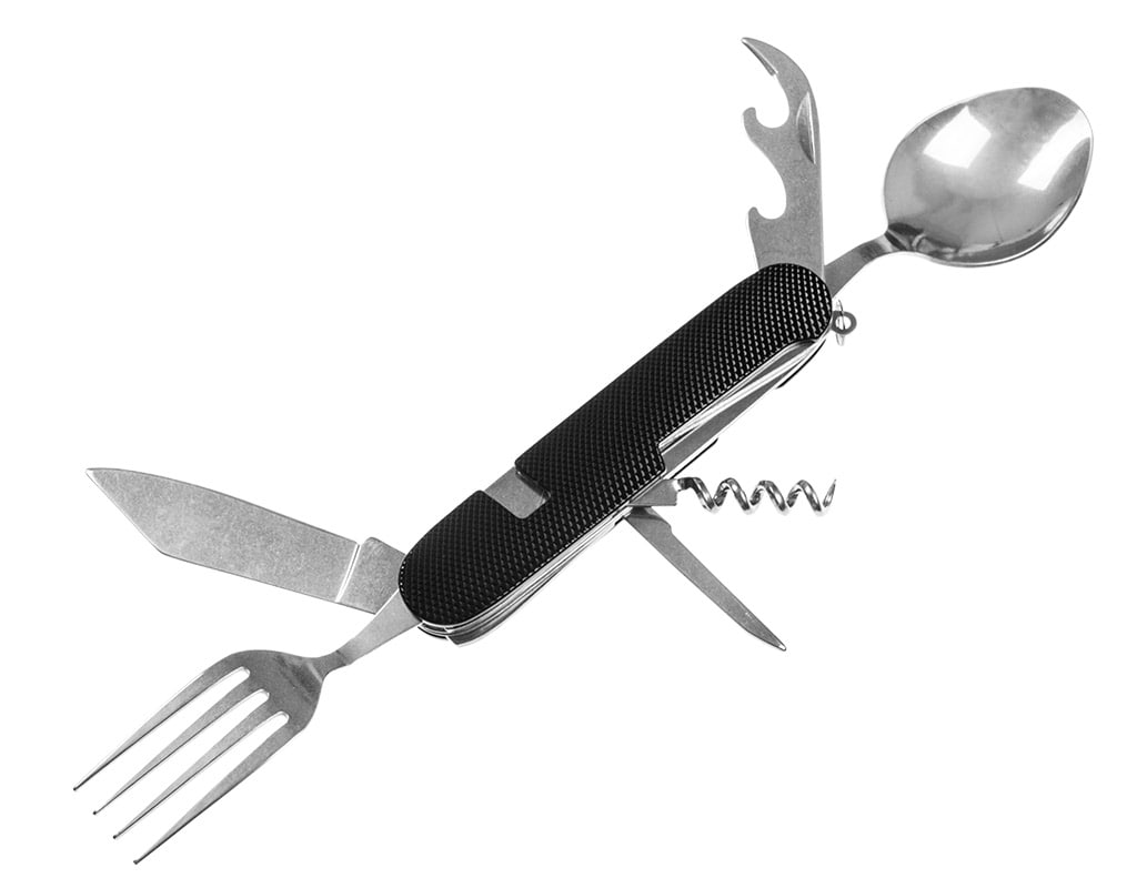 Badger Outdoor Camping Steel Utensil Set - Black