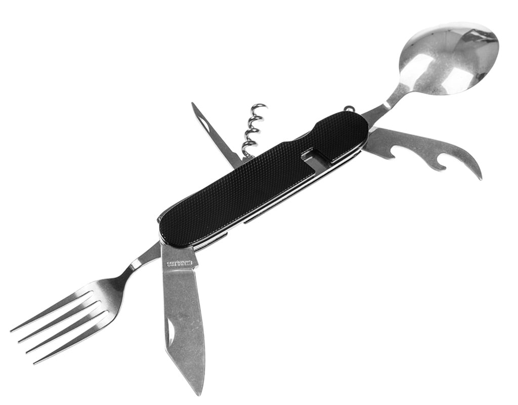 Badger Outdoor Camping Steel Utensil Set - Black