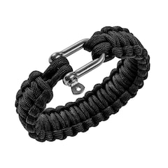 Bracelet Paracord BCB 9 shackle inches - Black