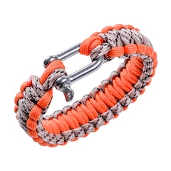 Bracelet Paracord BCB 9 shackle inches - Orange/Tan