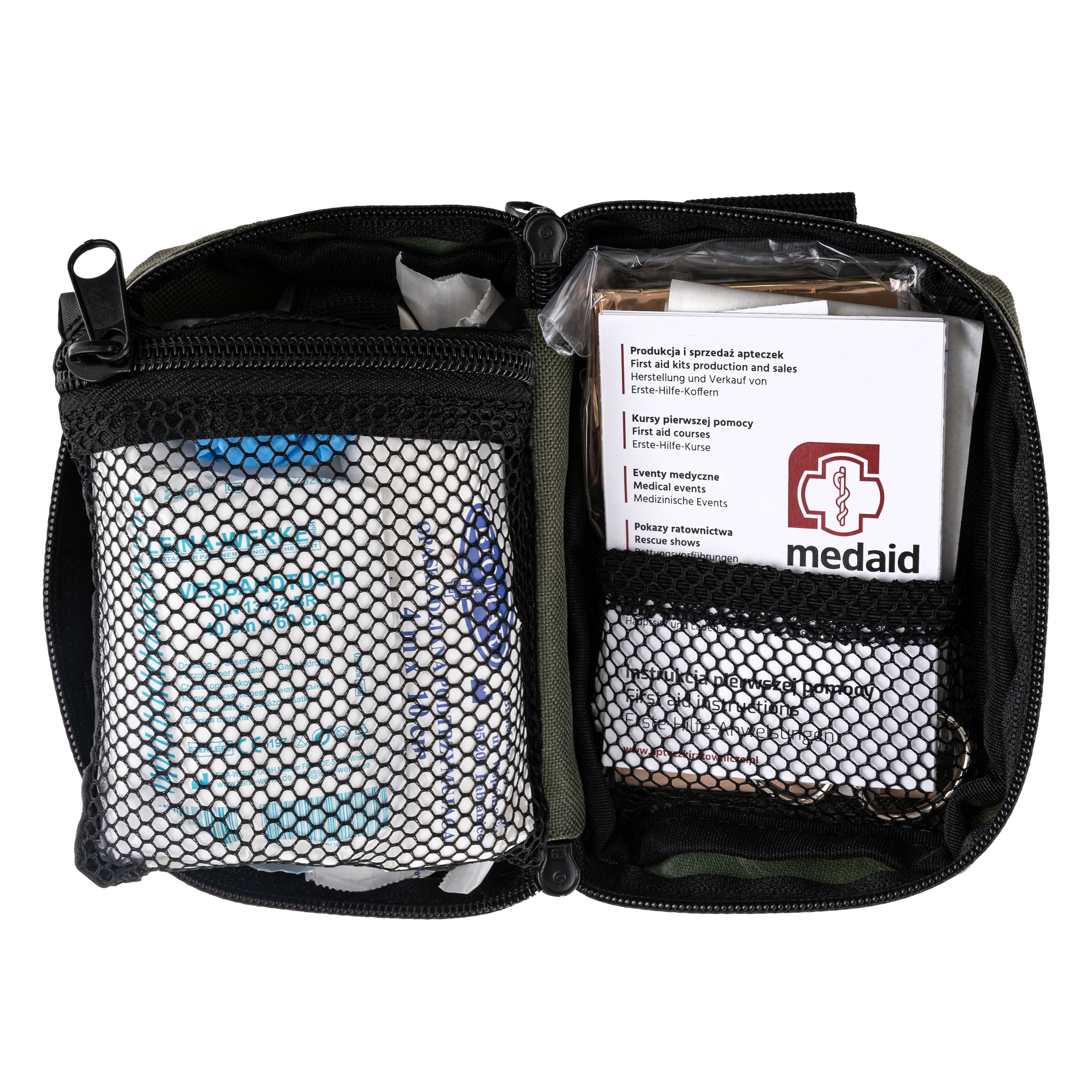 Medaid Type 220 Personal First Aid Kit with equipment - Green