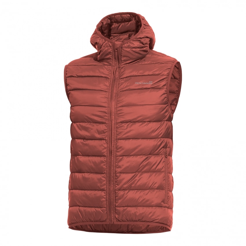 Pentagon Aurora Hood Vest - Maroon Red