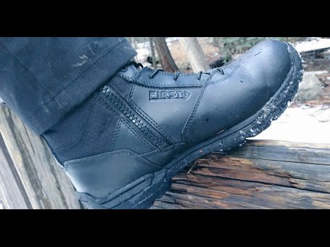 First Tactical Men's Side Zip Duty 8'' Tactical Shoes - Black