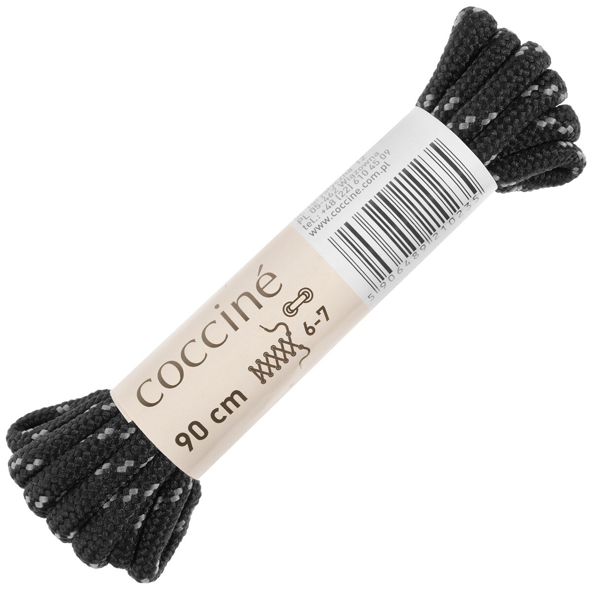 Trekking laces Coccine 90 cm - black / gray