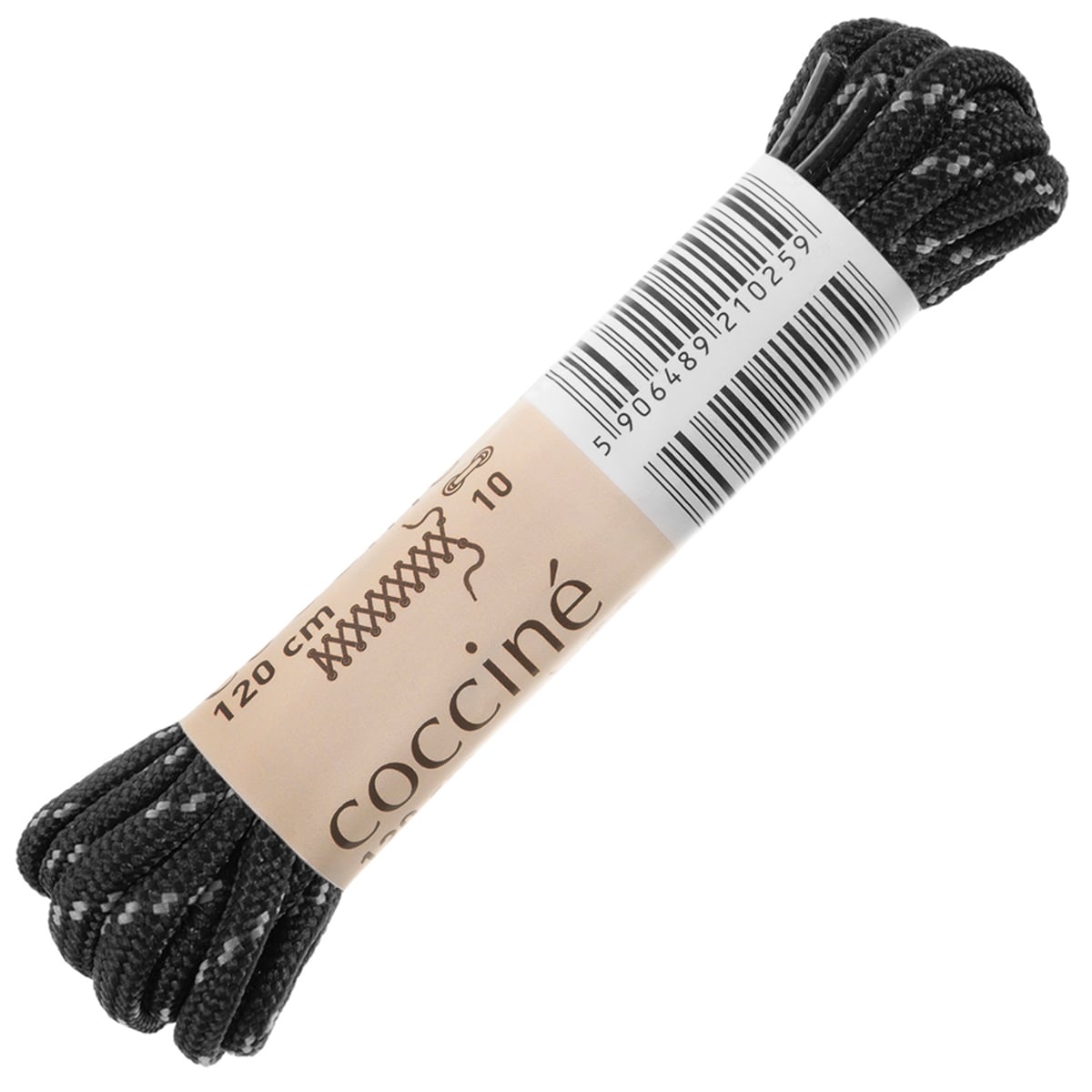 Trekking laces Coccine 120 cm - black / gray