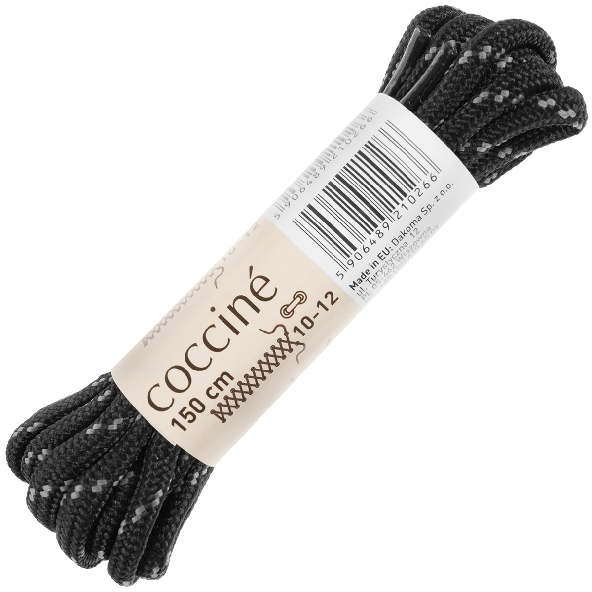 Trekking laces Coccine 150 cm - black / gray