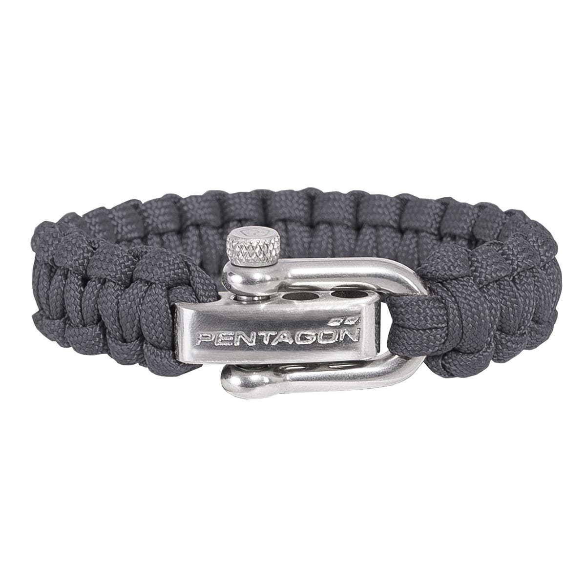 Paracord Pentagon 2.0 shackle bracelet - Wolf Grey