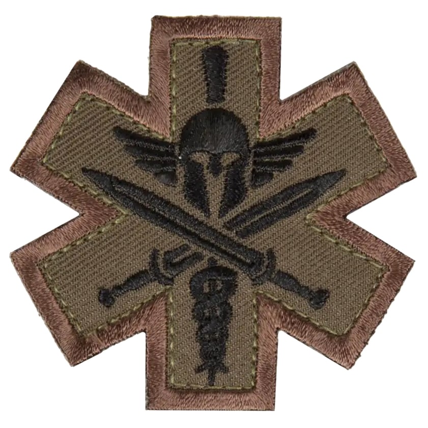 Mil Spec Monkey Tactical Medic Spartan Morale Patch - Forest Green