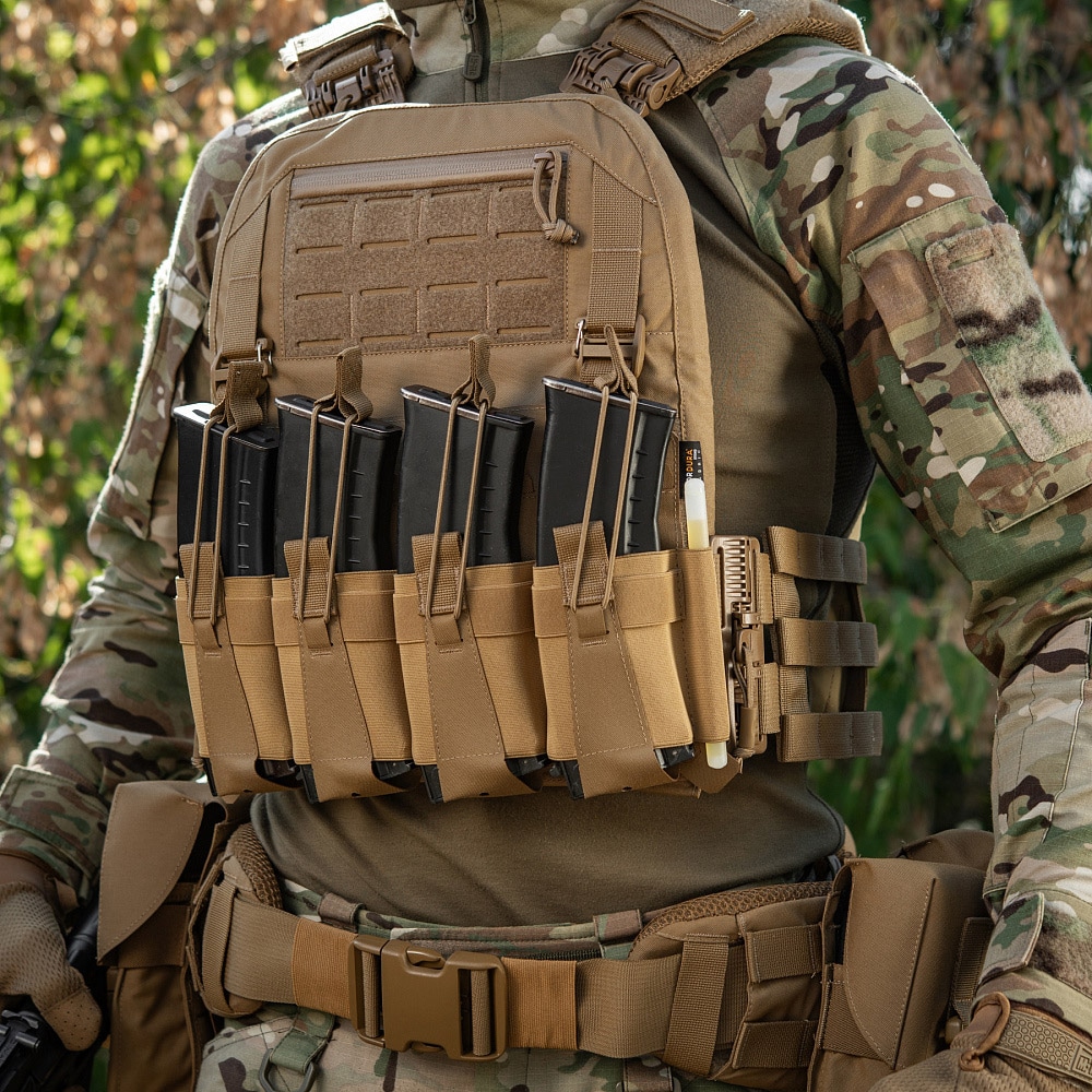 M-Tac Cuirass QRS XL Vest Front Panel with 4 magazines pouches  - Coyote