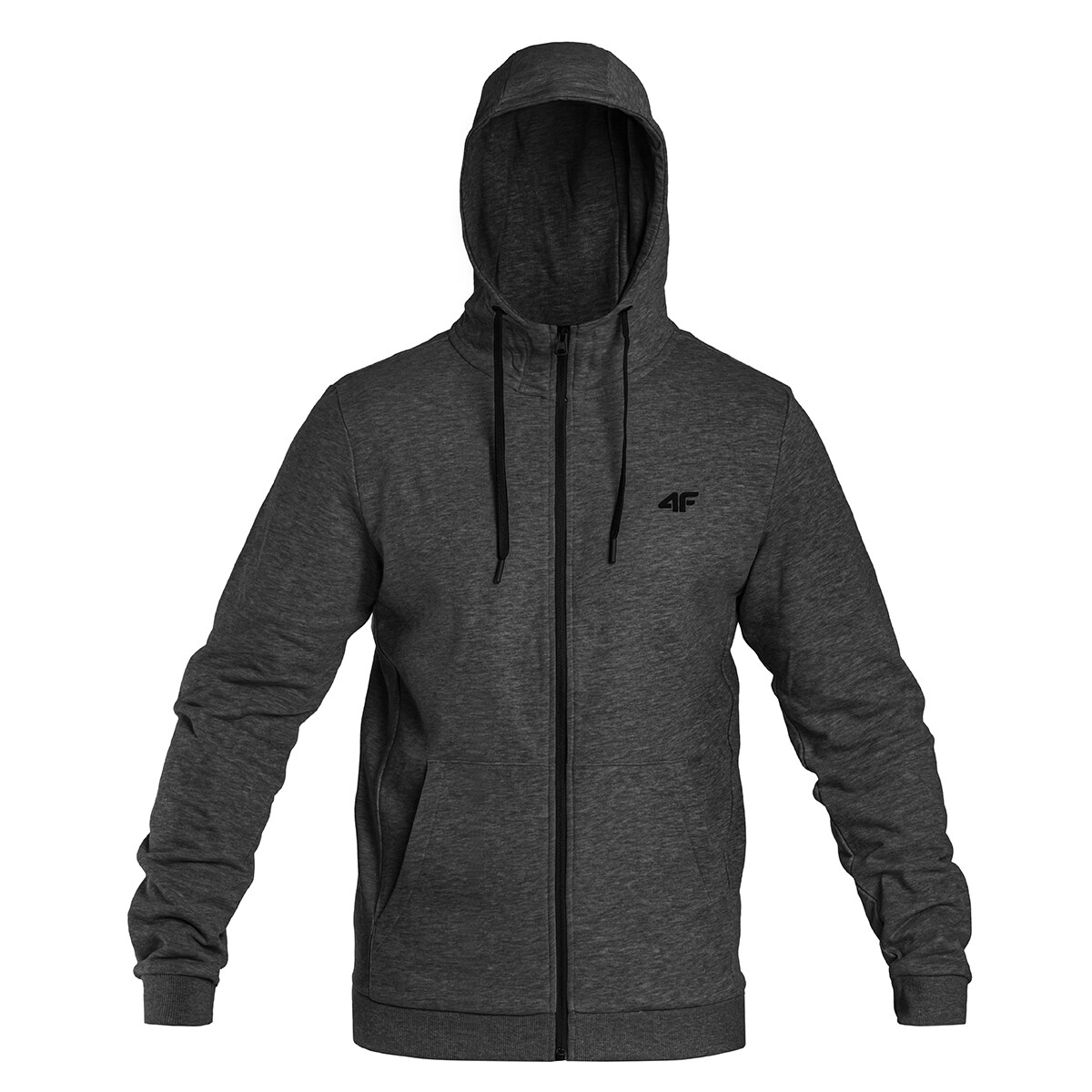 4F TSWSM695 Zip Up Hoodie Dark Grey Melange Buy Online MILITARY.EU Shop