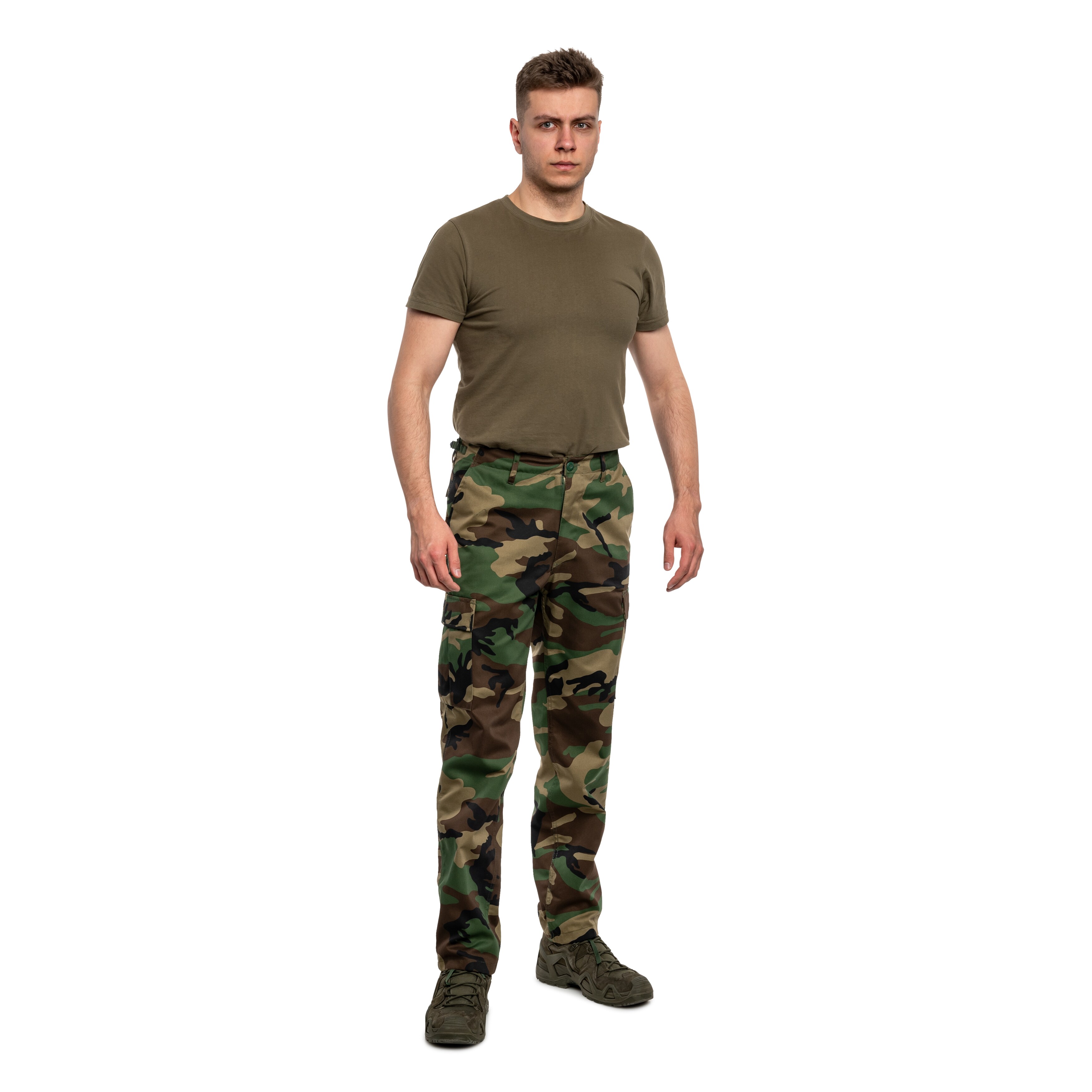 MFH US Combat BDU Military Trousers - Woodland