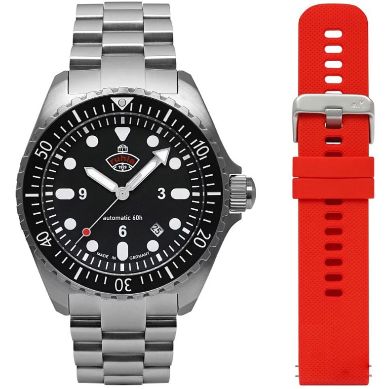 Ruhla NVA Kommando Minentaucher Automatic Set Red Watch
