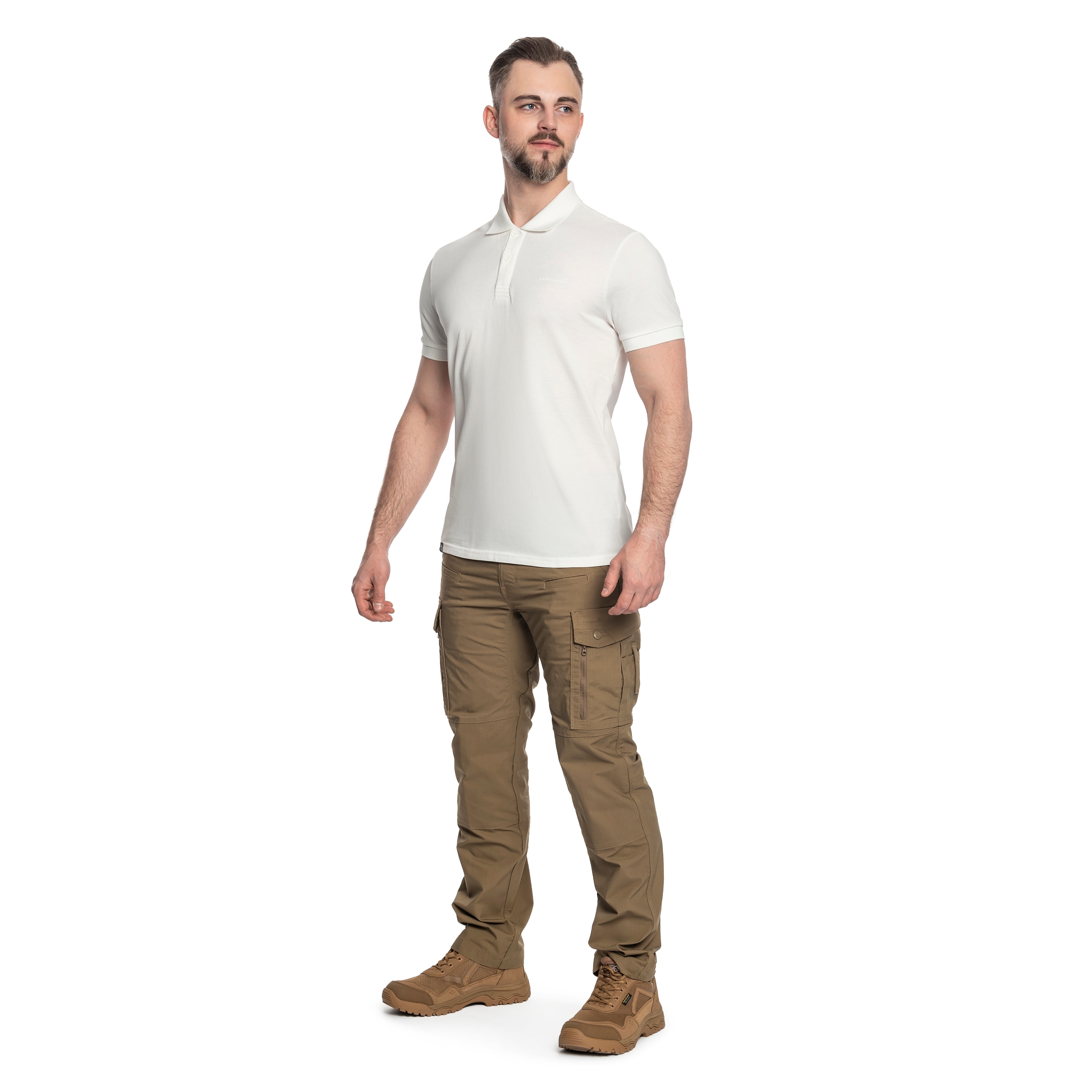 Pentagon Moth Piquet polo shirt - White