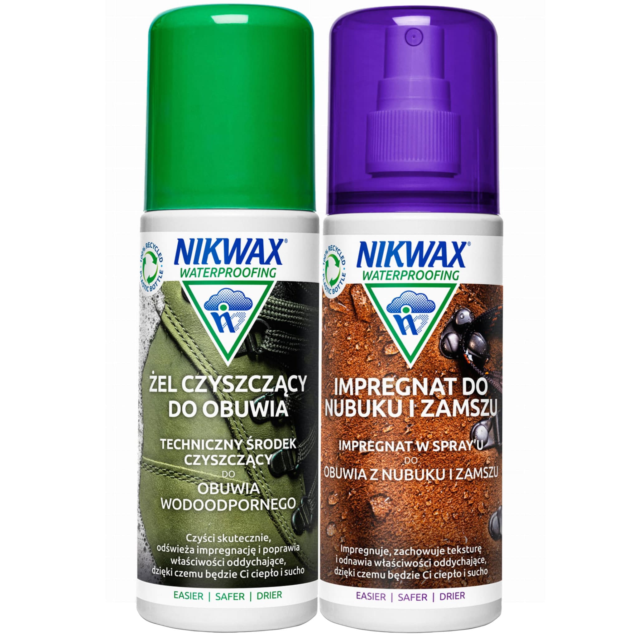 Nikwax Waterproofing and Cleaning Set for nubuck and suede shoes 2x125 ml