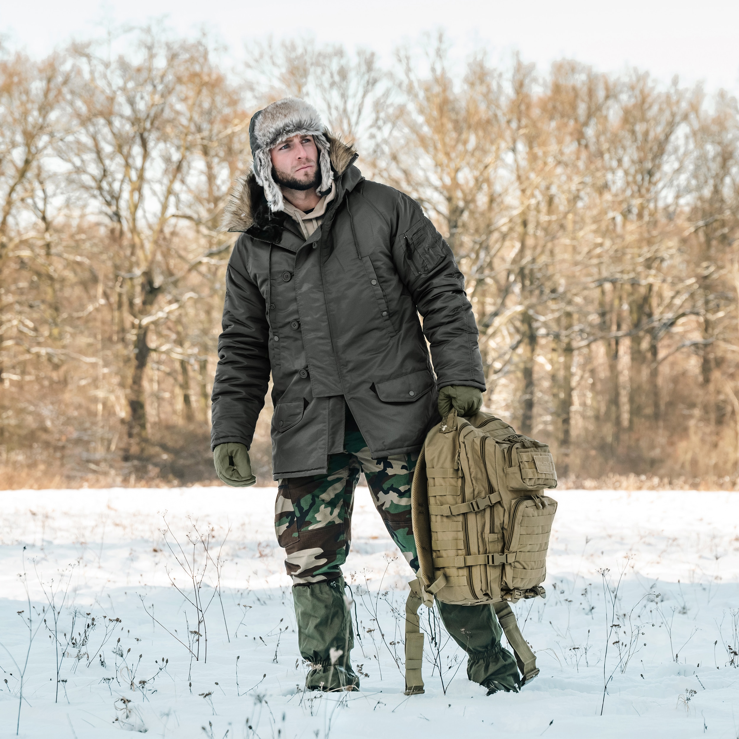 Mil Tec N3B Parka Jacket Black