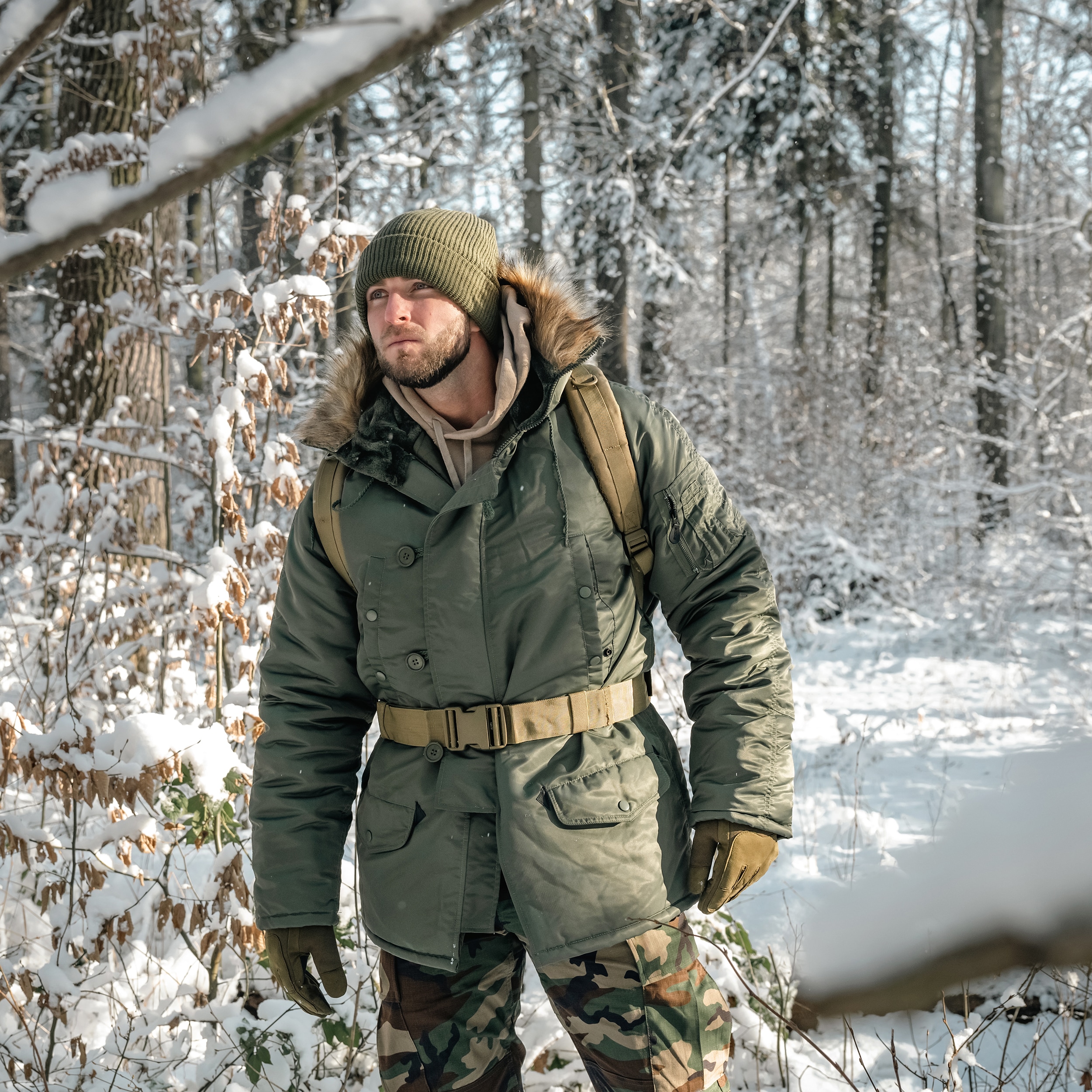 Mil Tec N3B Parka Jacket Olive Buy Online MILITARY.EU Shop