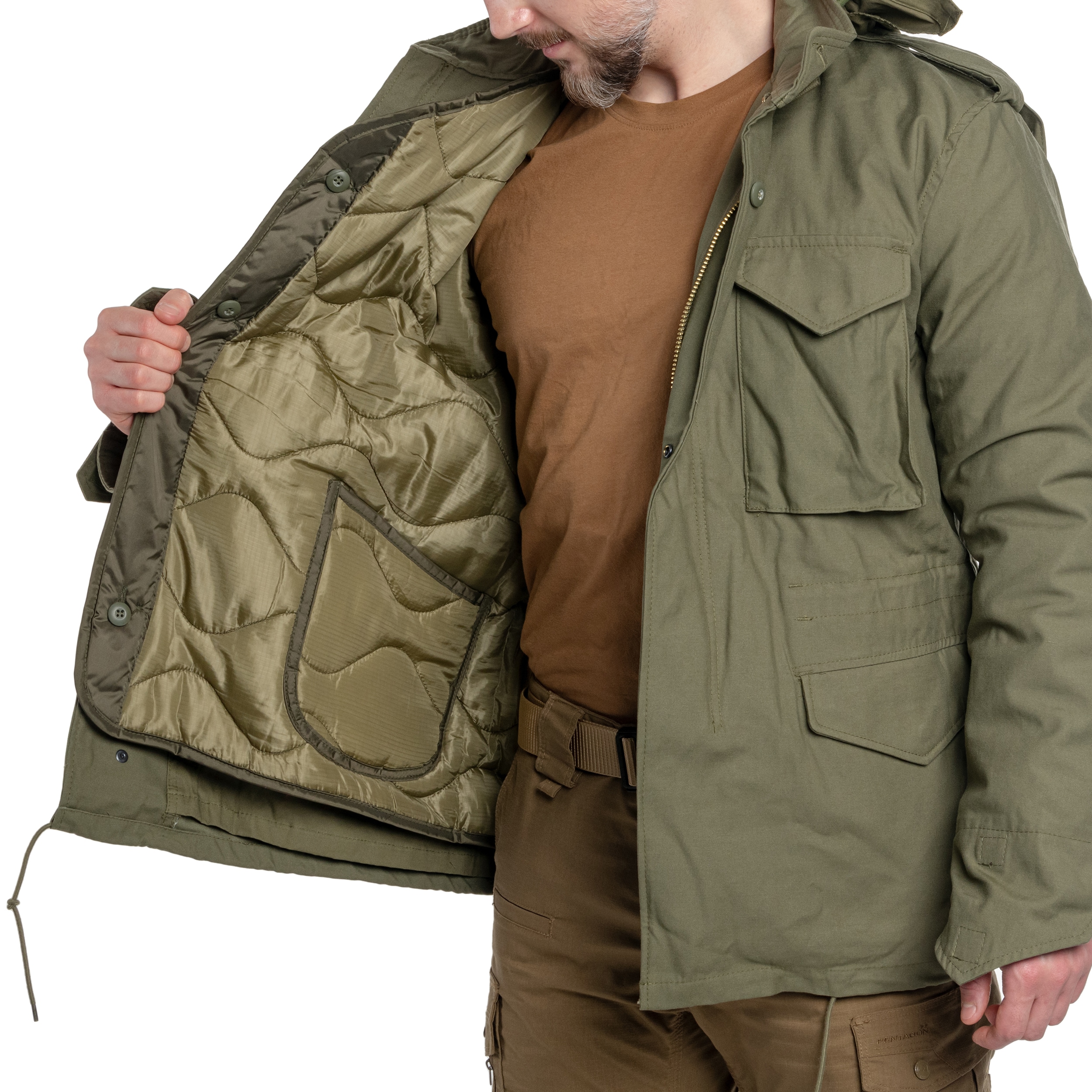 Mil-Tec Teesar M65 Field Jacket Liner - Olive