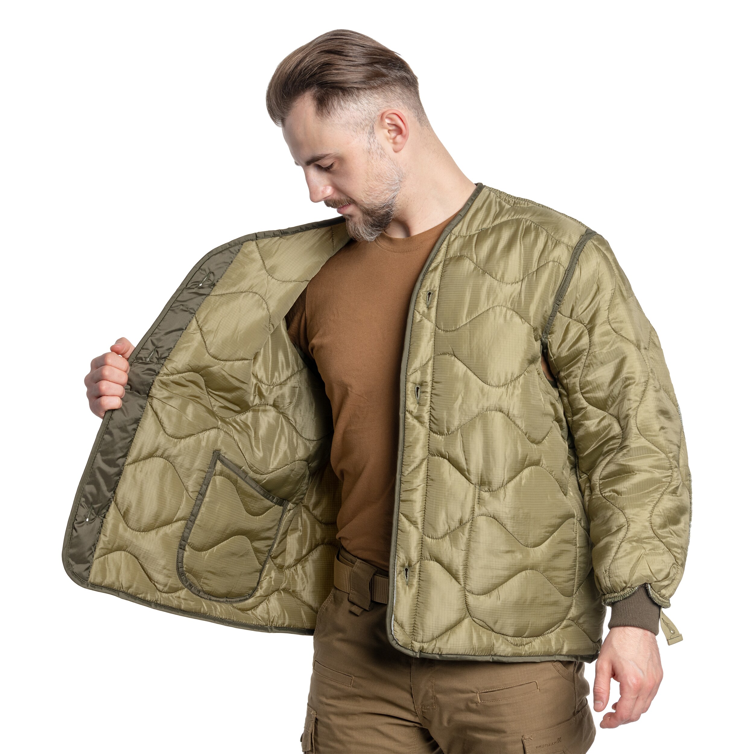 Mil-Tec Teesar M65 Field Jacket Liner - Olive - Buy Online